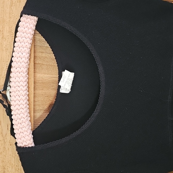 Vintage Moda International Knit black dress 90s Y2K Skater Fit Flare Medium - Picture 2 of 8